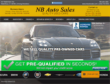 Tablet Screenshot of nbautosales.com